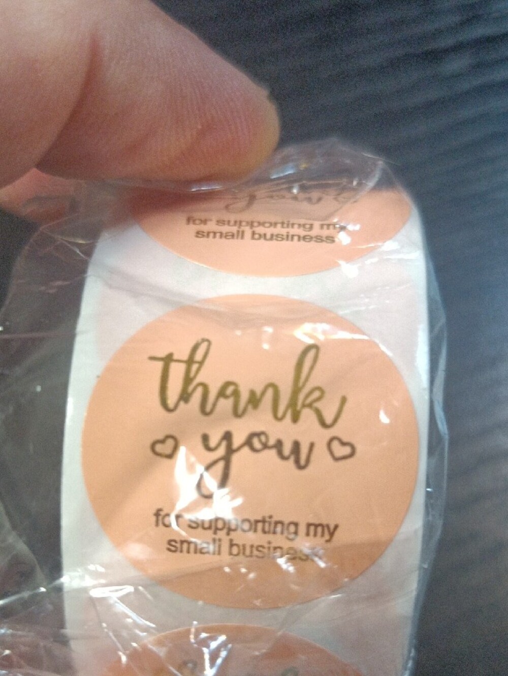 3 Rolls Of Thank You Sticker 1500 Stickers Total - Picture 3 of 4